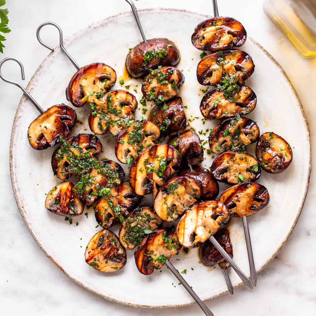 Grilled Baby Bella Mushrooms