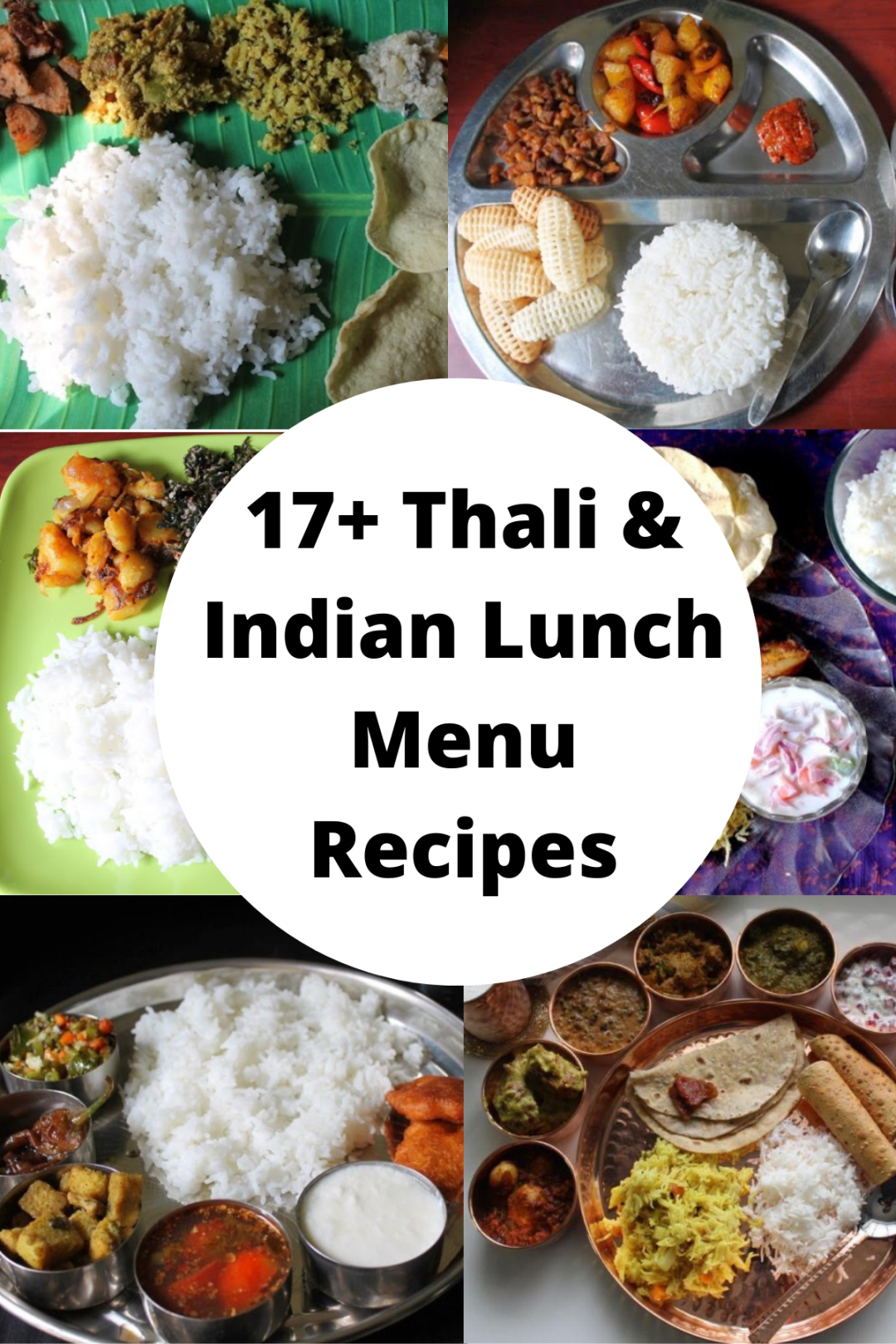 Indian Lunch Menu Recipes  Indian Thali Recipes