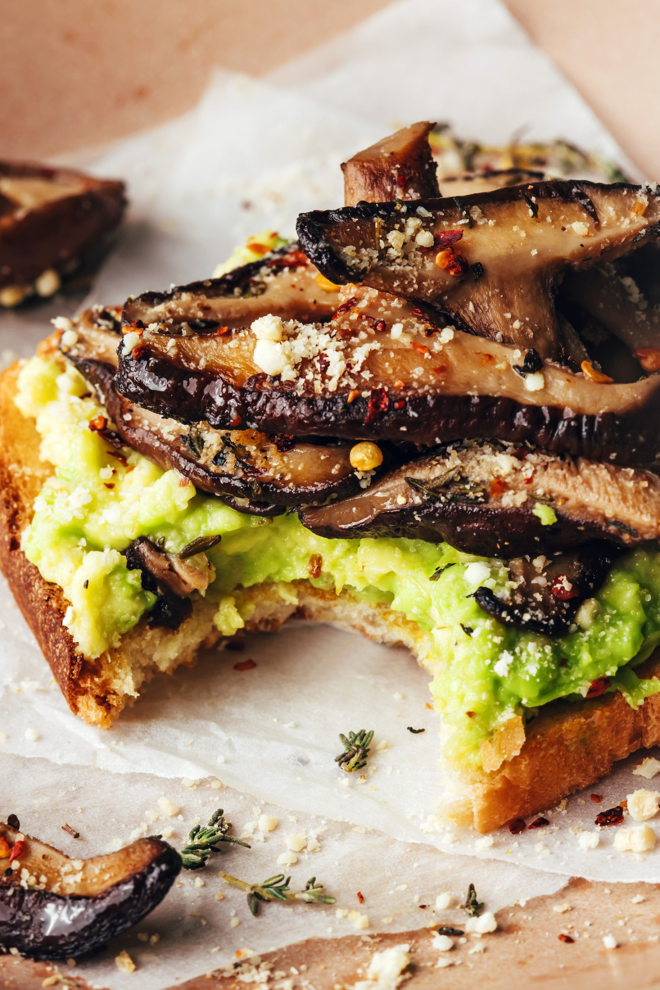-Minute Mushroom Avocado Toast - Minimalist Baker Recipes
