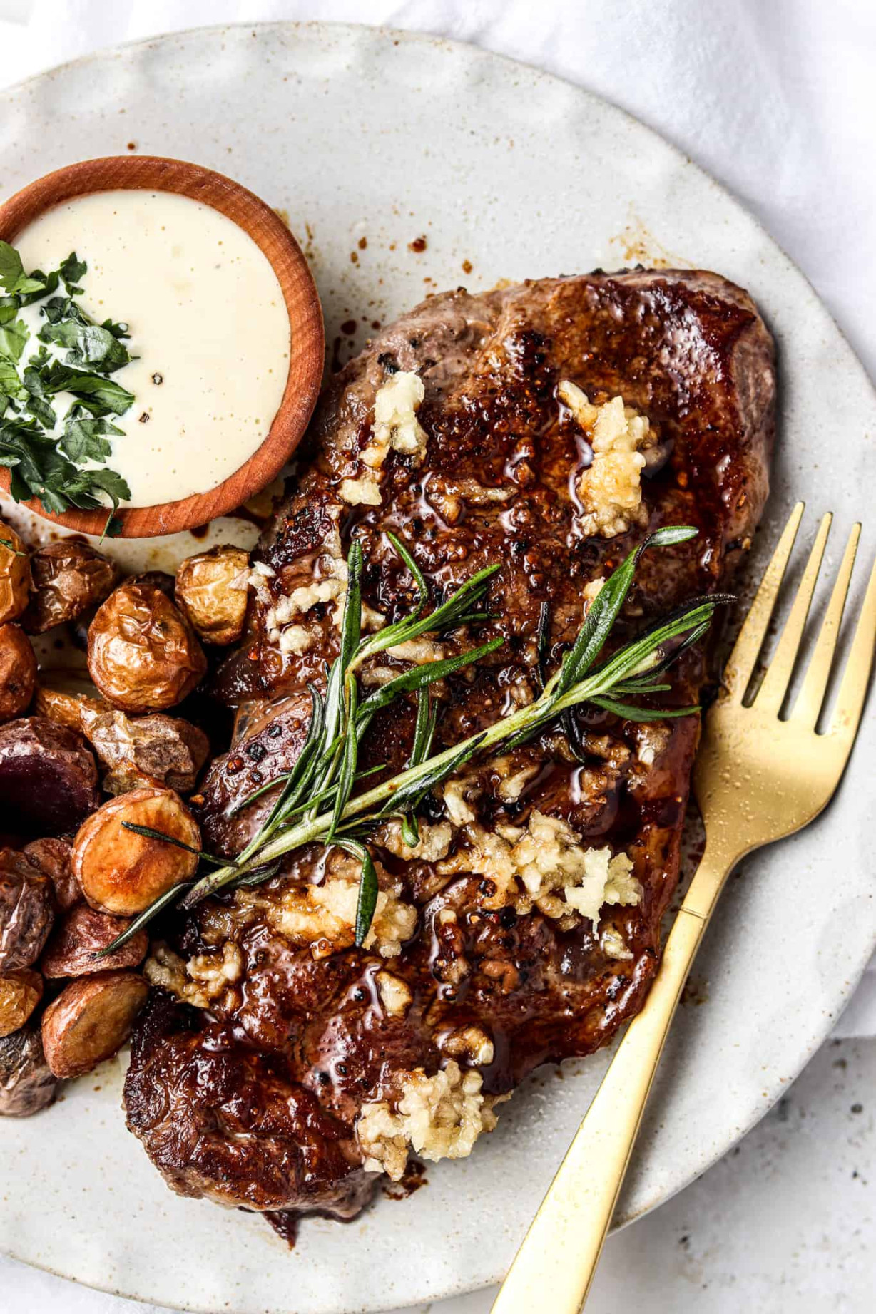 New York Strip Steak Date Night Dinner w/ Garlic Aioli New York Strip Steak Date Night Dinner w/ Garlic Aioli