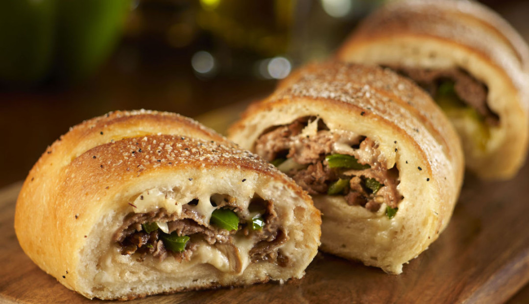 Philly Cheesesteak Stromboli Recipe - Grande Cheese Philly Cheesesteak Stromboli Recipe - Grande Cheese
